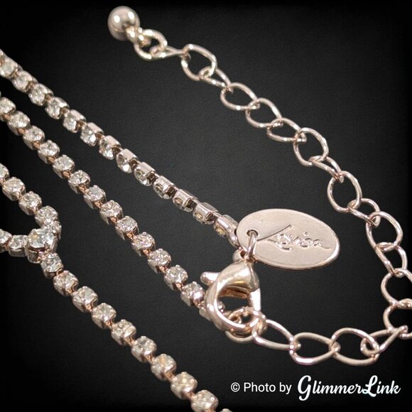 Lovisa Dainty Clear Crystal Lariat Y-Drop Rose Gold Tone Necklace - Picture 8 of 12